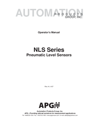 Thumbnail of document Manual - NLS Pneumatic Level Switch